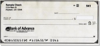 Tan parchment personal check