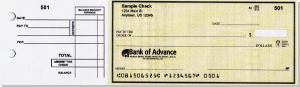 Yellow deskset personal check