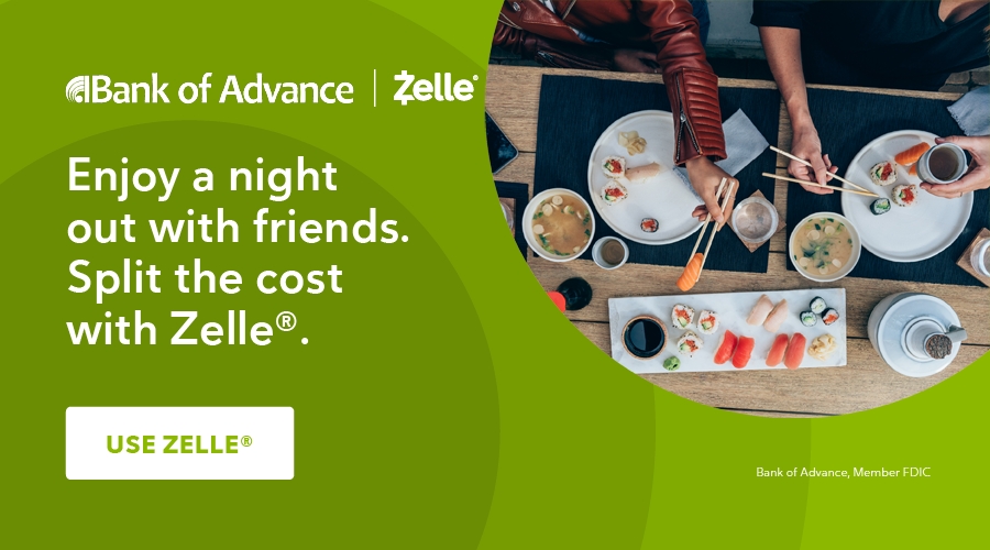 Enjoy a night out with friends. Split the cost with Zelle (R). 