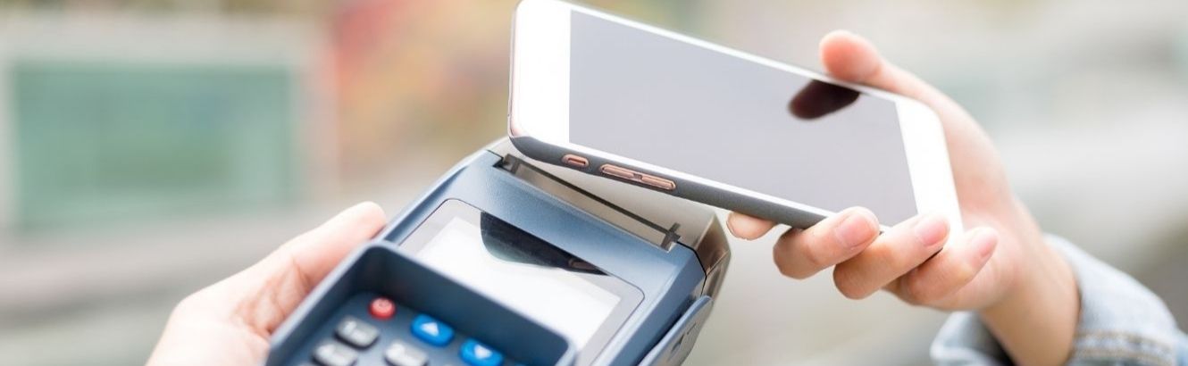 Digital wallet being used at a terminal